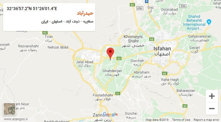 روستای حیدرآباد بر روی نقشه