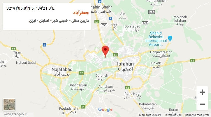 روستای جعفرآباد بر روی نقشه