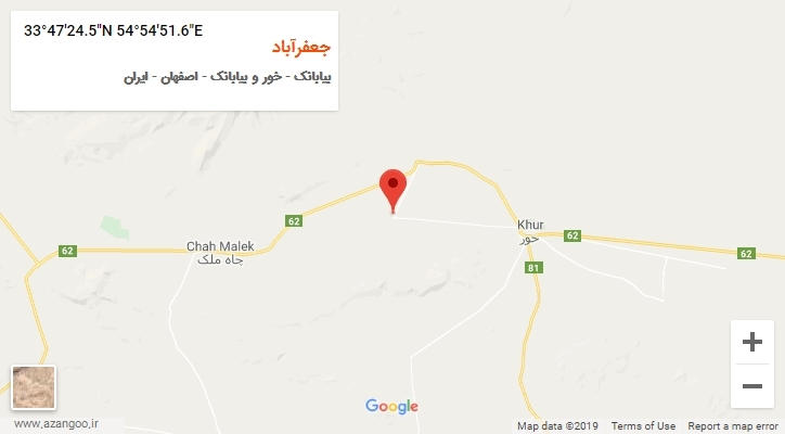 روستای جعفرآباد بر روی نقشه