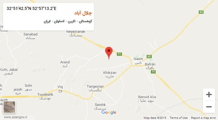 روستای جلال آباد بر روی نقشه