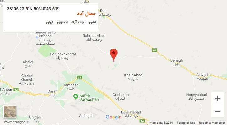 روستای جمال آباد بر روی نقشه