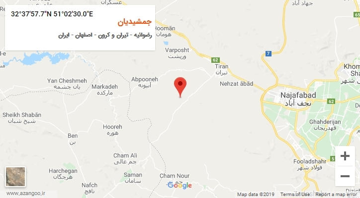 روستای جمشیدیان بر روی نقشه