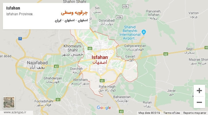 دهستان جرقویه وسطی بر روی نقشه