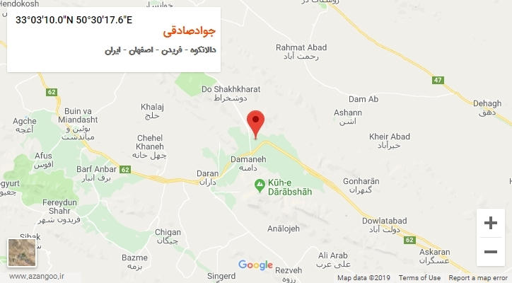 روستای جوادصادقی بر روی نقشه
