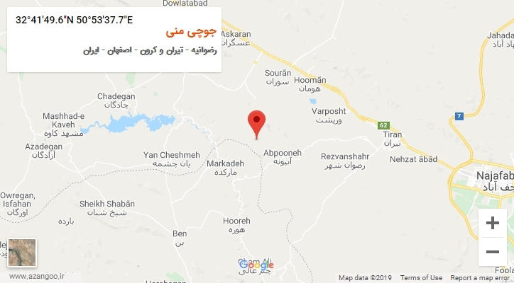 روستای جوچی منی بر روی نقشه