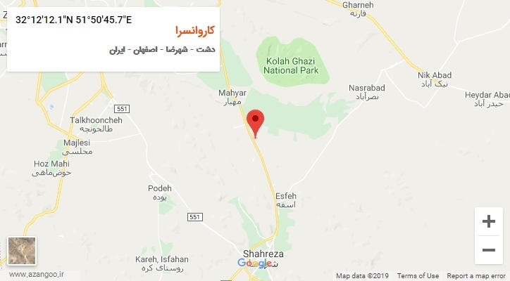 روستای کاروانسرا بر روی نقشه