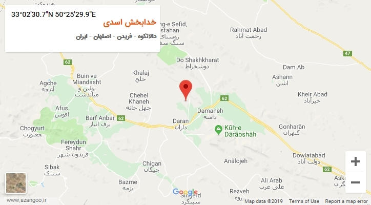 روستای خدابخش اسدی بر روی نقشه