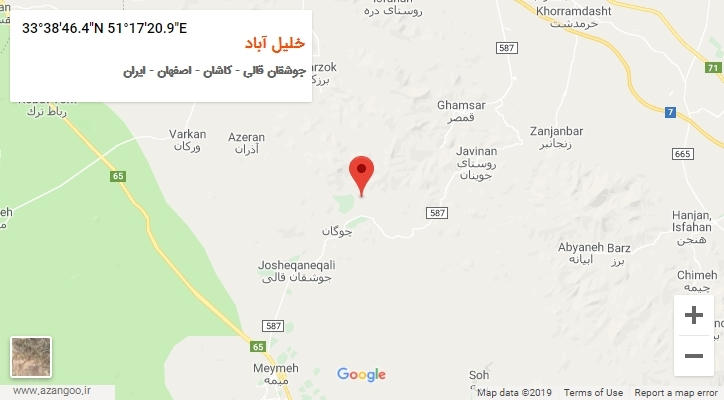 روستای خلیل آباد بر روی نقشه