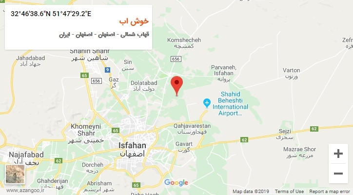 روستای خوش اب بر روی نقشه