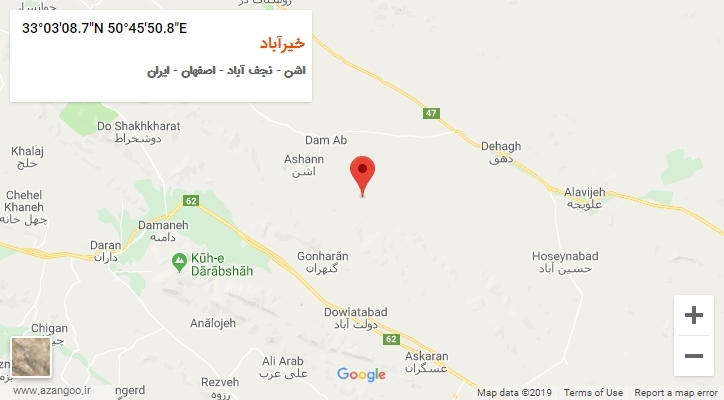 روستای خیرآباد بر روی نقشه