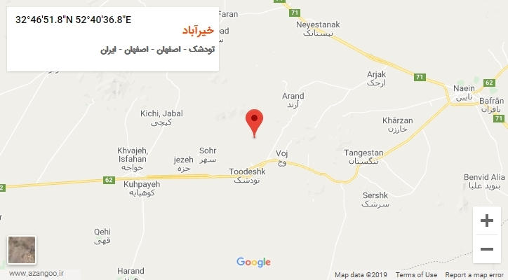 روستای خیرآباد بر روی نقشه