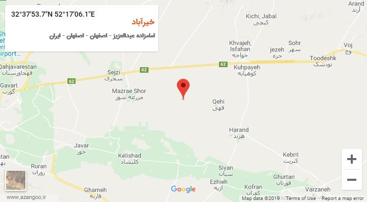 روستای خیرآباد بر روی نقشه