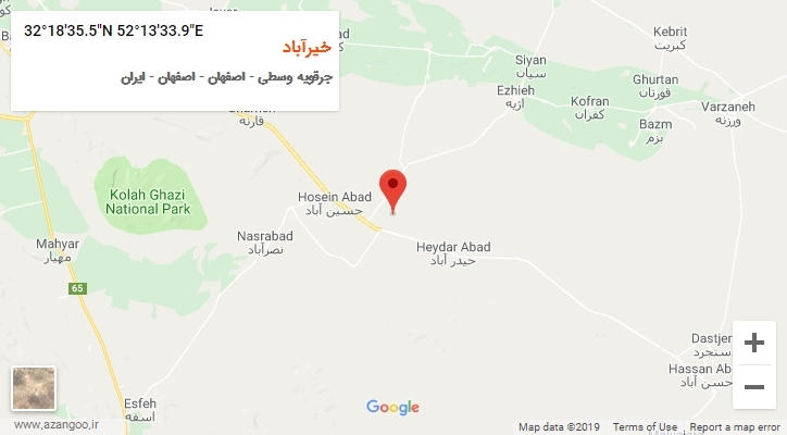 روستای خیرآباد بر روی نقشه