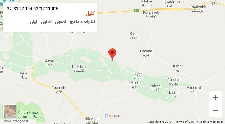 روستای کلیل بر روی نقشه