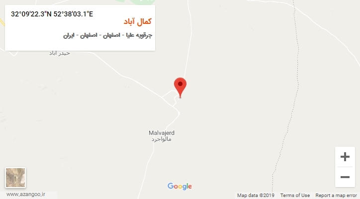 روستای کمال آباد بر روی نقشه