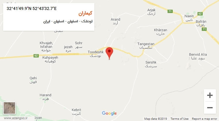 روستای کیماران بر روی نقشه