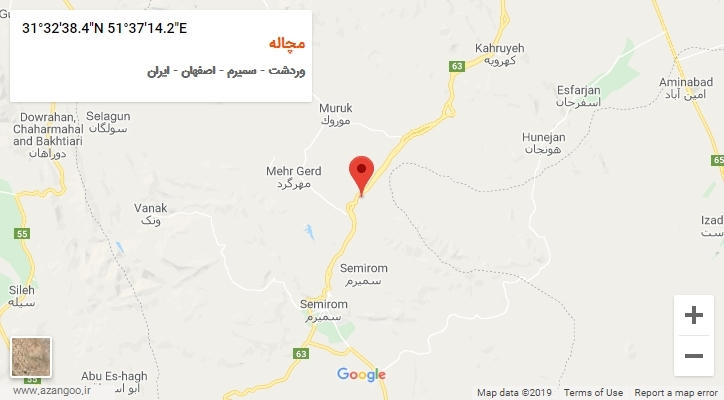 روستای مچاله بر روی نقشه