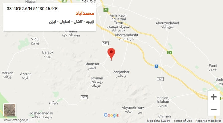 روستای محمدآباد بر روی نقشه