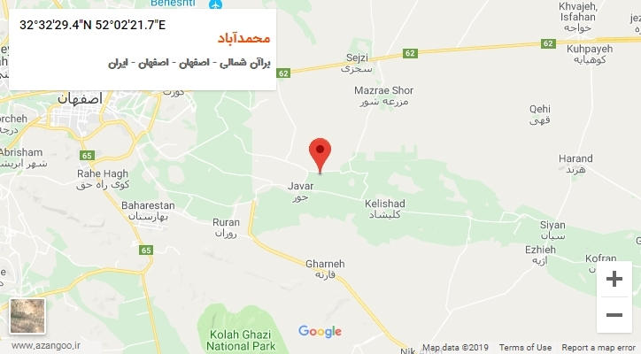 روستای محمدآباد بر روی نقشه