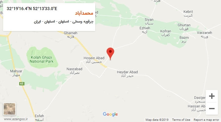 روستای محمدآباد بر روی نقشه