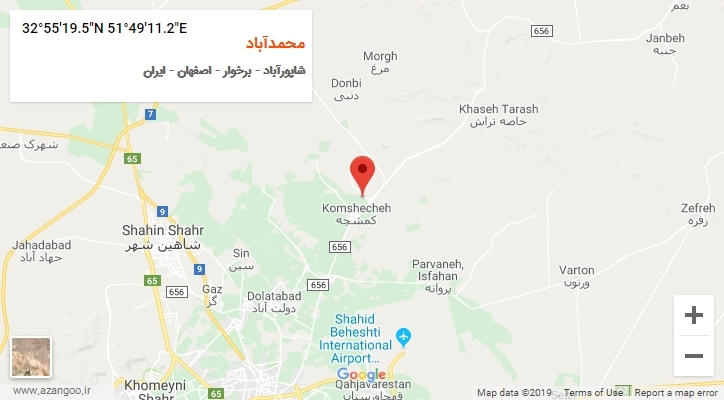روستای محمدآباد بر روی نقشه