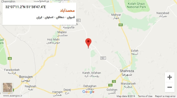 روستای محمدآباد بر روی نقشه