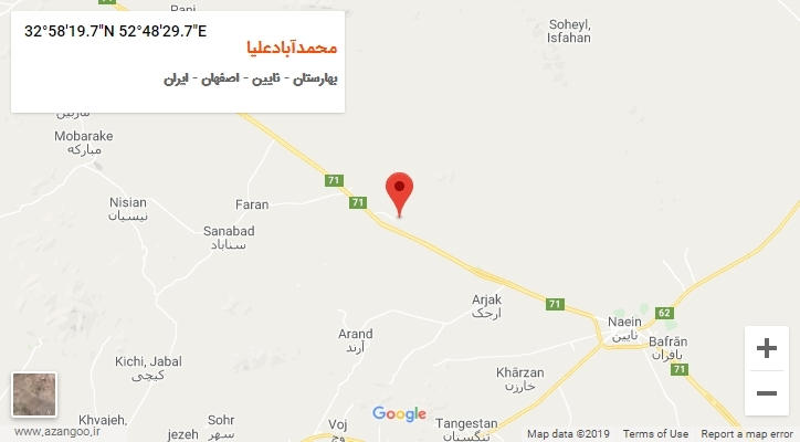 روستای محمدآبادعلیا بر روی نقشه