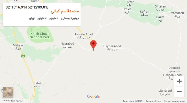 روستای محمدقاسم کیانی بر روی نقشه