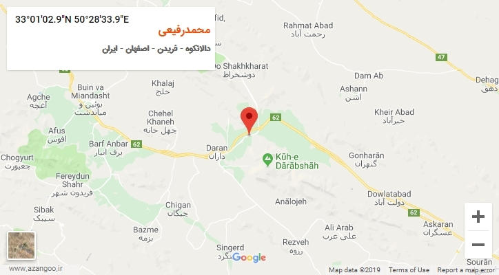 روستای محمدرفیعی بر روی نقشه