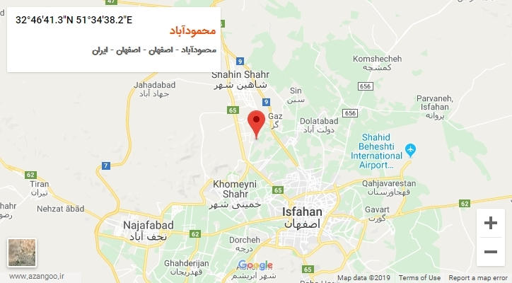 روستای محمودآباد بر روی نقشه