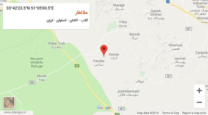 روستای ملاغفار بر روی نقشه