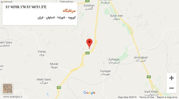 روستای مرغابگاه بر روی نقشه