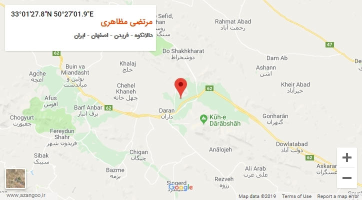 روستای مرتضی مظاهری بر روی نقشه
