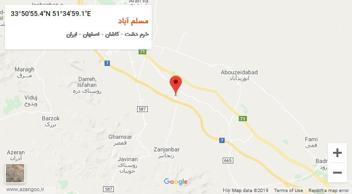 روستای مسلم آباد بر روی نقشه