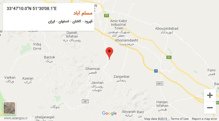 روستای مسلم آباد بر روی نقشه