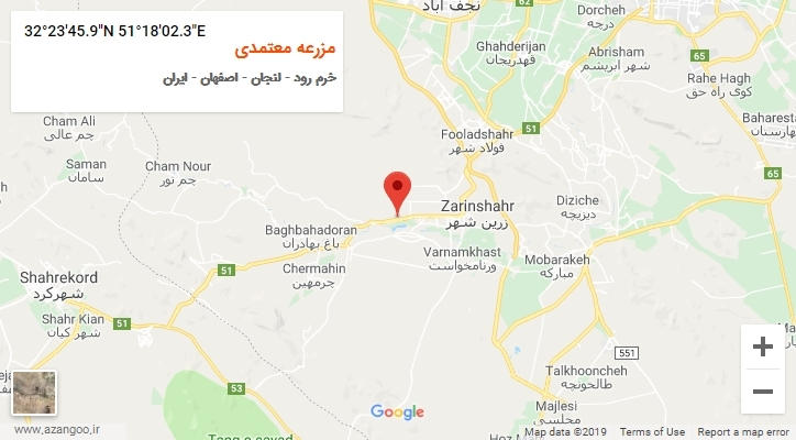روستای مزرعه معتمدی بر روی نقشه