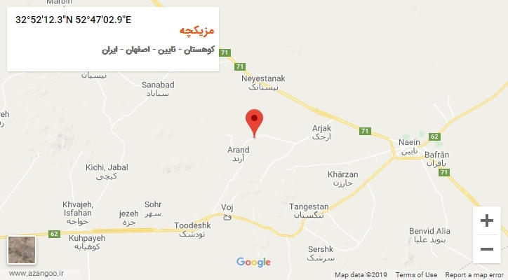 روستای مزیکچه بر روی نقشه