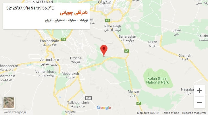 روستای نادرقلی چوپانی بر روی نقشه