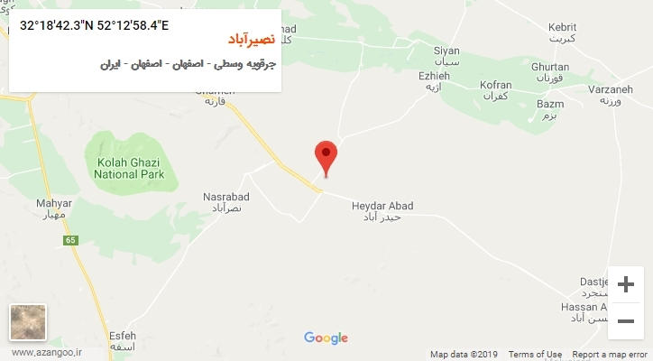 روستای نصیرآباد بر روی نقشه