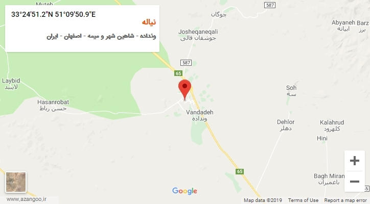 روستای نیاله بر روی نقشه