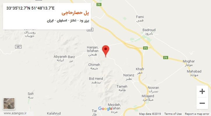 روستای پل حصارحاجی بر روی نقشه