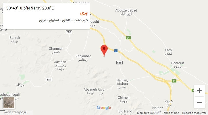 روستای پری بر روی نقشه