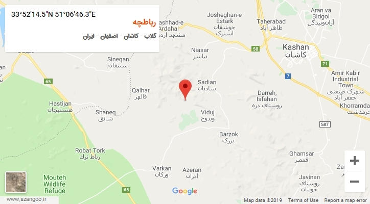 روستای رباطچه بر روی نقشه