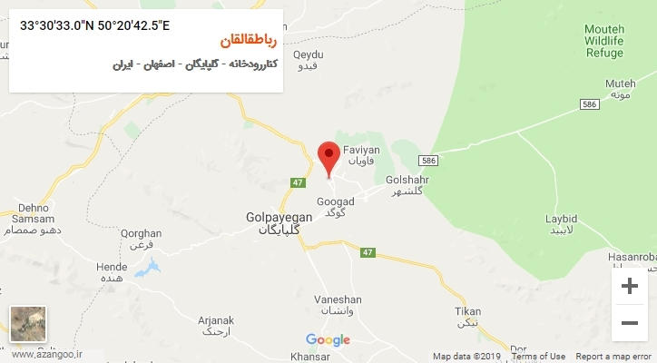 روستای رباطقالقان بر روی نقشه