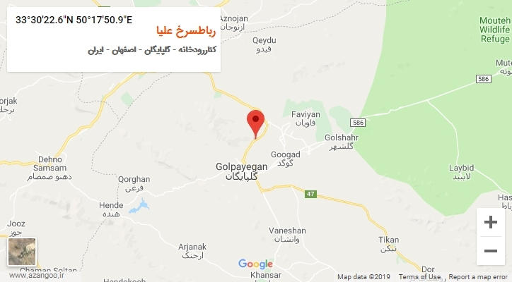 روستای رباطسرخ علیا بر روی نقشه