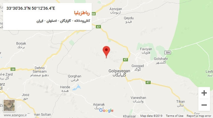 روستای رباطزیلیا بر روی نقشه