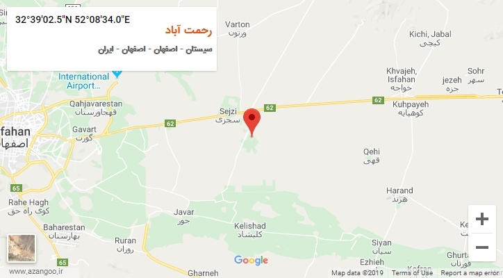 روستای رحمت آباد بر روی نقشه