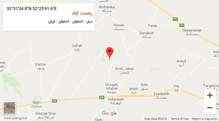 روستای رحمت آباد بر روی نقشه