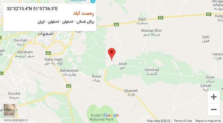 روستای رحمت آباد بر روی نقشه
