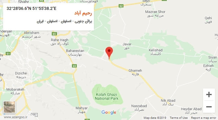 روستای رحیم آباد بر روی نقشه
